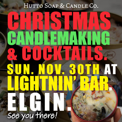 Christmas Candlemaking Sip & Pour at Lightnin' Bar in Elgin
